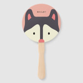 Kawaii schattig klein puppy hond. Husky. Handwaaier (Voorkant)