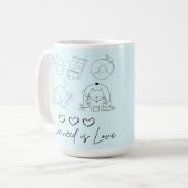 kawaii schattig liefde koffiemok (Voorkant links)