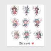 Kawaii schattig magisch meisje sticker (Vel)