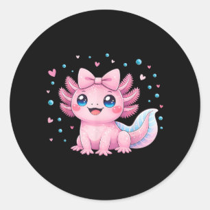Kawaii Schattige Axolotl Coquette Strik Vrouwen Me Ronde Sticker