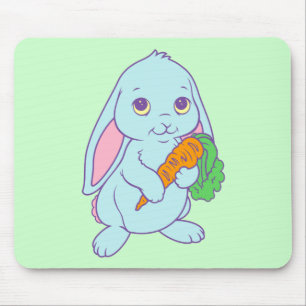 Kawaii Schattige Cartoon Konijn Konijn Wortel Muismat