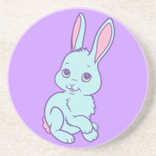 Kawaii Schattige Cartoon Konijn Konijn Zandsteen Onderzetter