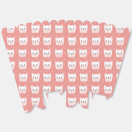 Kawaii Schattige Cats Pattern Pink Whimsical Popco Bedankdoosjes (Ongevouwen)