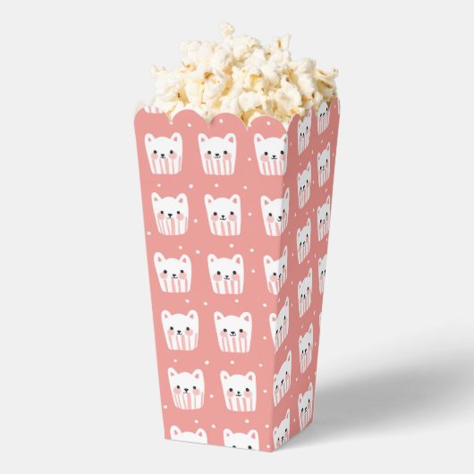 Kawaii Schattige Cats Pattern Pink Whimsical Popco Bedankdoosjes (Popped)