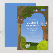 Kawaii schattige dieren verjaardag kaart (Voorkant / Achterkant)