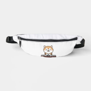 Kawaii Schattige Dog Playing Piano Keyboard Heuptasje