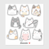 Kawaii Schattige Kitty Cat Vinyl Stickers (Vel)