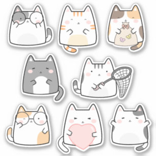 Kawaii Schattige Kitty Cat Vinyl Stickers