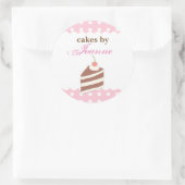 KAWAII schattige PINK Cake Bakery Logo Label Stick (Tas)