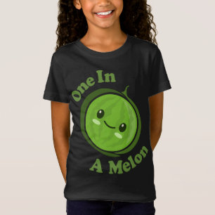 Kawaii Schattige Watermeloen Een In Een Meloen Gra T-shirt