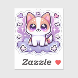 Kawaii Schattigee Puppy Schattige Hond Grote Ogen  Sticker
