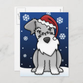 Kawaii Schnauzer Christmas Briefkaart (Voorkant / Achterkant)