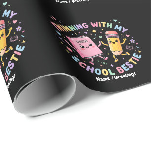 Kawaii School Beste Vriendin Tweeling Vriendschap Cadeaupapier