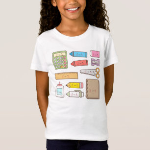 Kawaii schoolspullen voor terug naar school t-shirt
