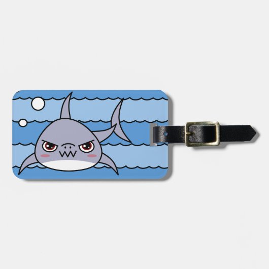 Kawaii Shark Bagagelabel (Voorkant horizontaal)