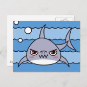 Kawaii Shark Briefkaart (Voorkant / Achterkant)