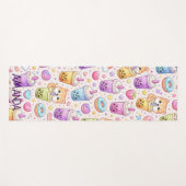 Kawaii Shiba Inu Boba Bubble Tea Pattern Yogamat (Voorkant (horizontaal))