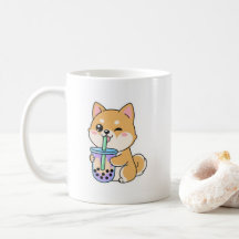 Kawaii Shiba Inu Boba 🐶🧋 – Cute Bubble Tea Hond