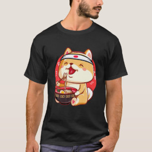 Kawaii Shiba Inu Ramen klaagt Japanse Manga Anime  T-shirt