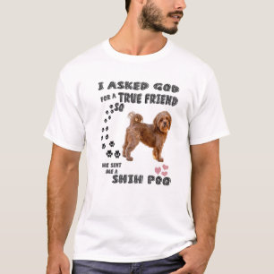 Kawaii Shih Poo Quote mam, Pooshi Dad Art, Cute Sh T-shirt
