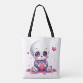 Kawaii Skeleton Holding Heart Draagtas (Achterkant)