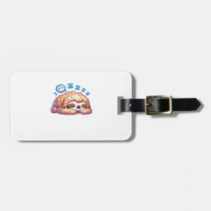 Kawaii Slaperige Luiaard Slaap Zzz Grappig Lui Die Bagagelabel