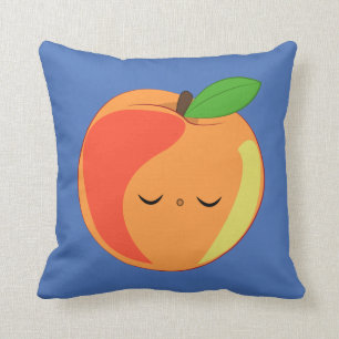 Kawaii Sleepy Lil’ Perzikkussen Kussen