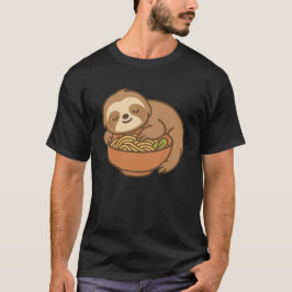 Kawaii Sloth Knuffelen Ramen – Gezellige Noodle Lo T-shirt