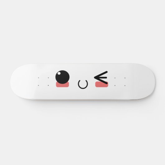 Kawaii Smile - Wink Skateboard (Horizontaal)
