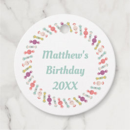 Kawaii Smiling Snoep Gift Label voor Personalisati