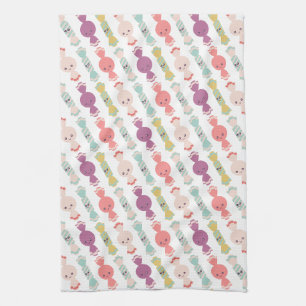Kawaii Smiling Snoep Keuken Handdoek
