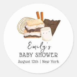 Kawaii S'more Love & Fun Baby shower Ronde Sticker