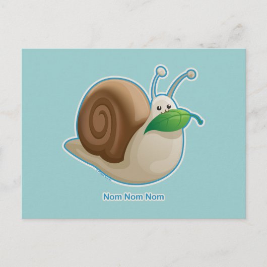 Kawaii Snail Briefkaart (Voorkant)