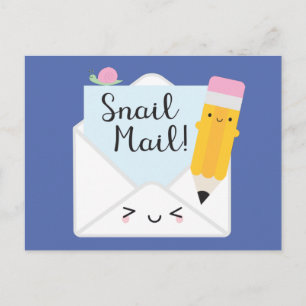 Kawaii Snail Mail Briefkaart