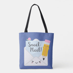 Kawaii Snail-post omkeerbaar Draagtas