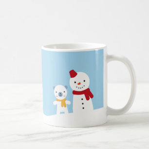 Kawaii Sneeuwdag met Bunny & Beer Kerstmis Koffiemok