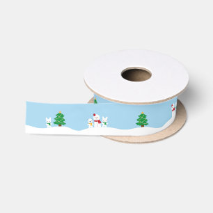 Kawaii Sneeuwdag met Bunny & Beer Kerstmis Lint