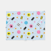 Kawaii Snoep Licorice Allsorts Fleece Deken (Voorkant (Horizontaal))