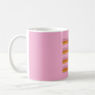 Kawaii Snoep Mais Halloween Patroon Sticker Koffiemok