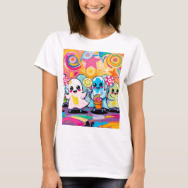 Kawaii Snoep Parade Kleurrijke Schattigee Cartoon T-shirt
