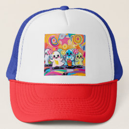 Kawaii Snoep Parade Kleurrijke Schattigee Cartoon Trucker Pet