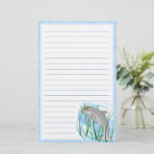 Kawaii Snorkel Dolphin Stationery Briefpapier (Staand voorkant)