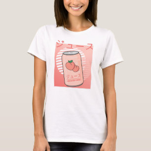 Kawaii Soft Drink Aesthetics Japans peach Juice T-shirt