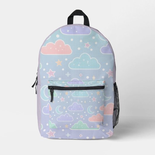 Kawaii Soft Sky Daypack Bedrukte Rugzak (Voorkant)