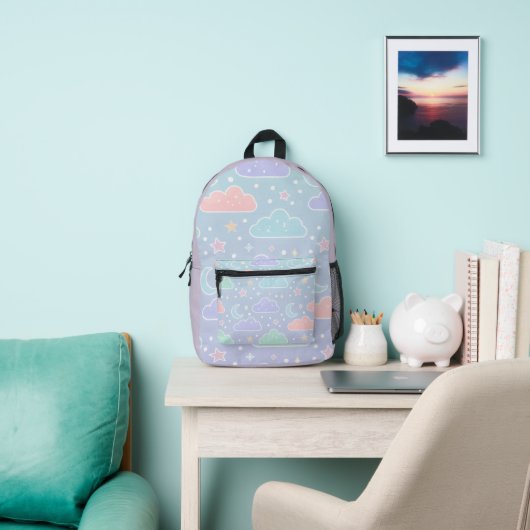 Kawaii Soft Sky Daypack Bedrukte Rugzak (Insitu)