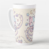 Kawaii Space Cat Drinking Boba Latte Mug  (Angle gauche)