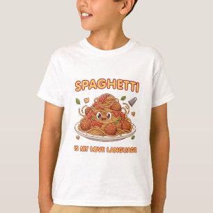 Kawaii Spaghettiliefdestaal Kunst T-shirt