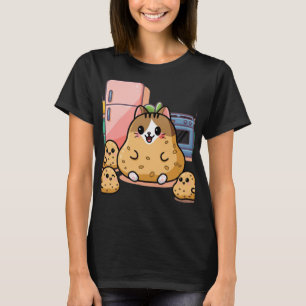 Kawaii Spint-tato: de Schattige kattenaardappelver T-shirt