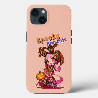 Kawaii Spooky Anime Goth Girl Halloween iPhone 13 Hoesje