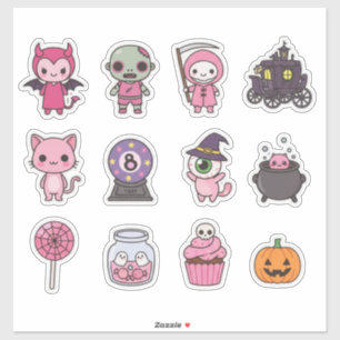 Kawaii Spooky Carriage Sticker Set
